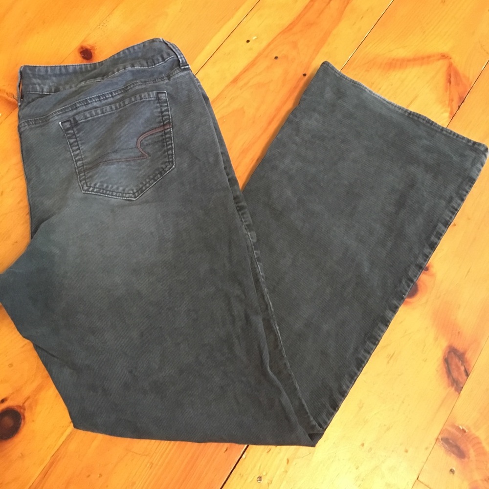 American Eagle Grey Corduroy Artist Pants.